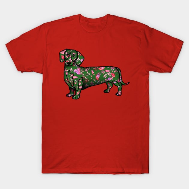 Wild Holiday Dachshund T-Shirt by Zodiart